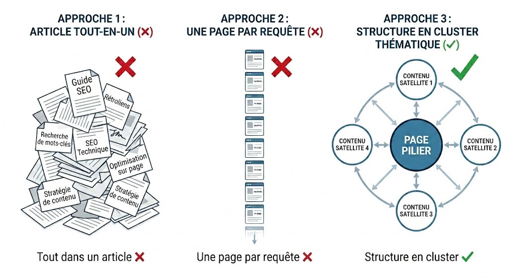 structuration contenu longue traine SEO